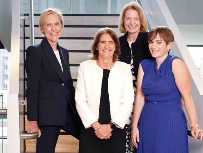 Reserve Bank Chief Operating Officer Susan Woods, Governor Michele Bullock, Assistant Governor (business services) Michelle McPhee and Chief Economist and Assistant Governor (economic) Sarah Hunter. Jane Dempster/The Australian.