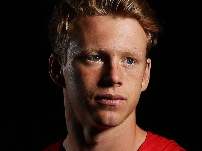 Callum Mills of the Sydney Swans AFL team poses for a portrait ahead of the 2016 AFL season, at the SCG. Pic Brett Costello