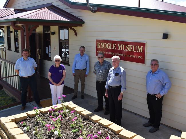 Page MP Kevin Hogan with John Burley, Peter Cahill, Elaine Mclean, Chris White and Tom Fitzgerald at the Kyogle Museum