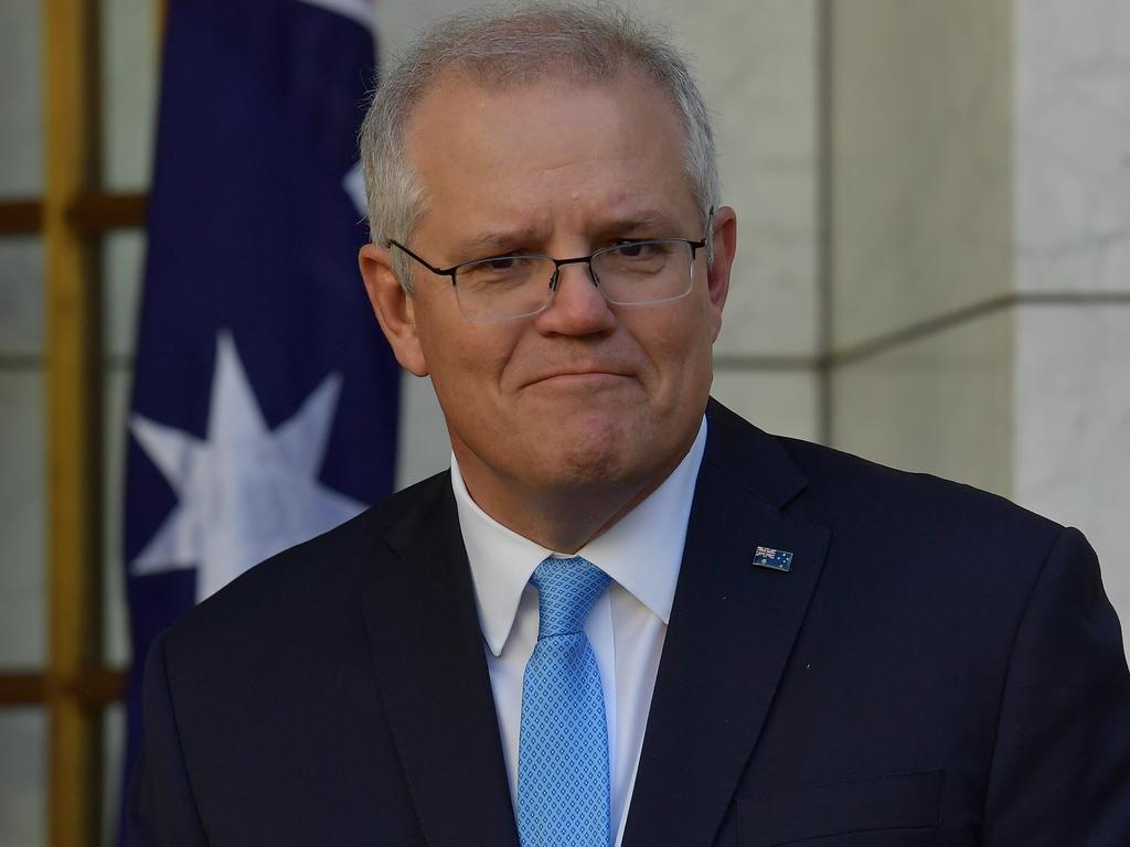 Prime Minister Scott Morrison gave an update on the status of a COVID-19 vaccine in Australia. Picture: Getty Images