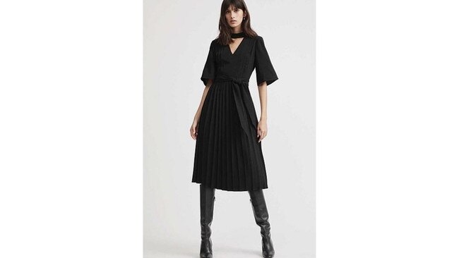 Witchery V Neck pleat dress