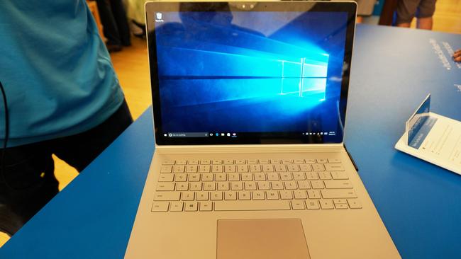 Microsoft's new Surface Book on display in Seattle