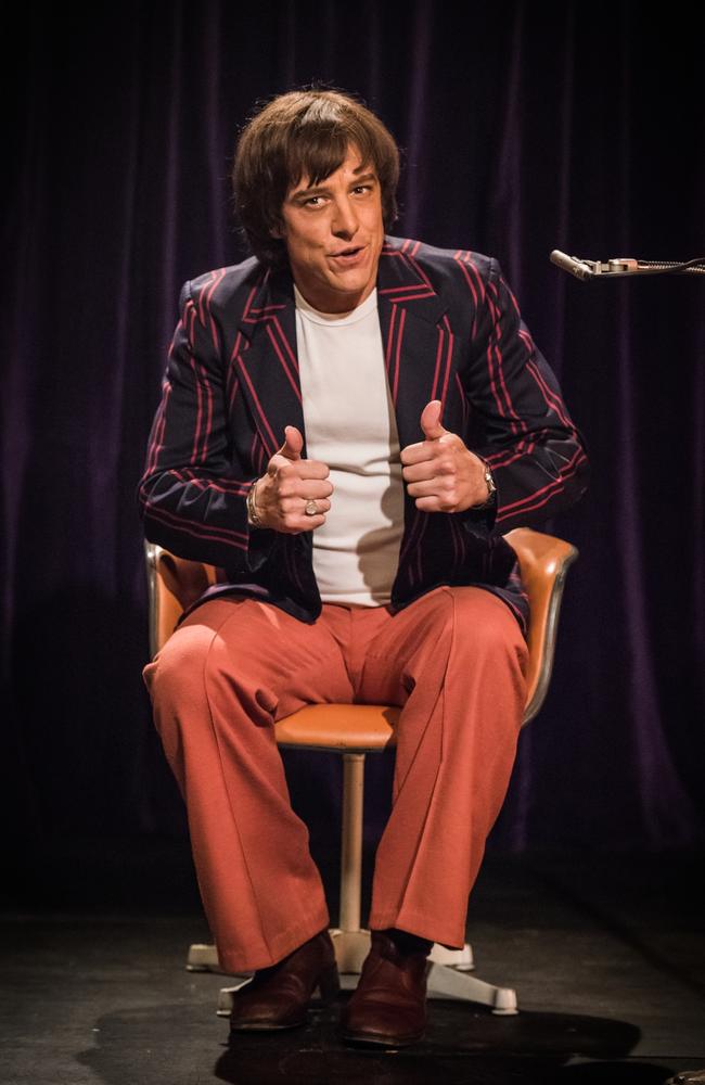 Samuel Johnson as Molly Meldrum in the Channel 7 miniseries that won him a Gold Logie.