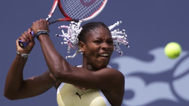 Serena won her first grand slam title in 1999 with a look that featured beads in her hair.