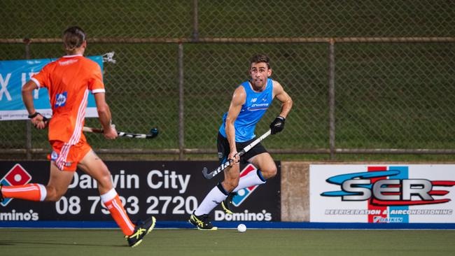 The first Festival of Hockey match between the Territory Stingers and Brisbane Blaze. Picture: Pema Tamang Pakhrin