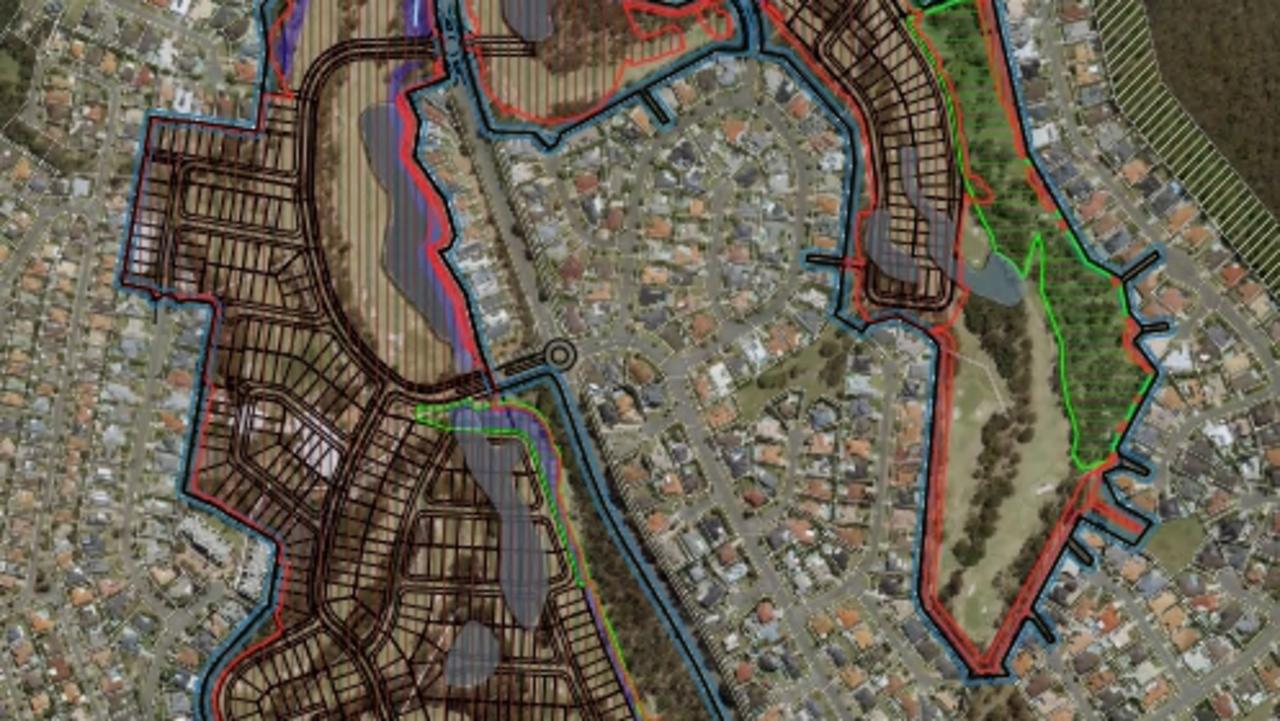 Plans which show a development proposal seeing a residential estate on the old golf course at the Arundel Hills Country Club.