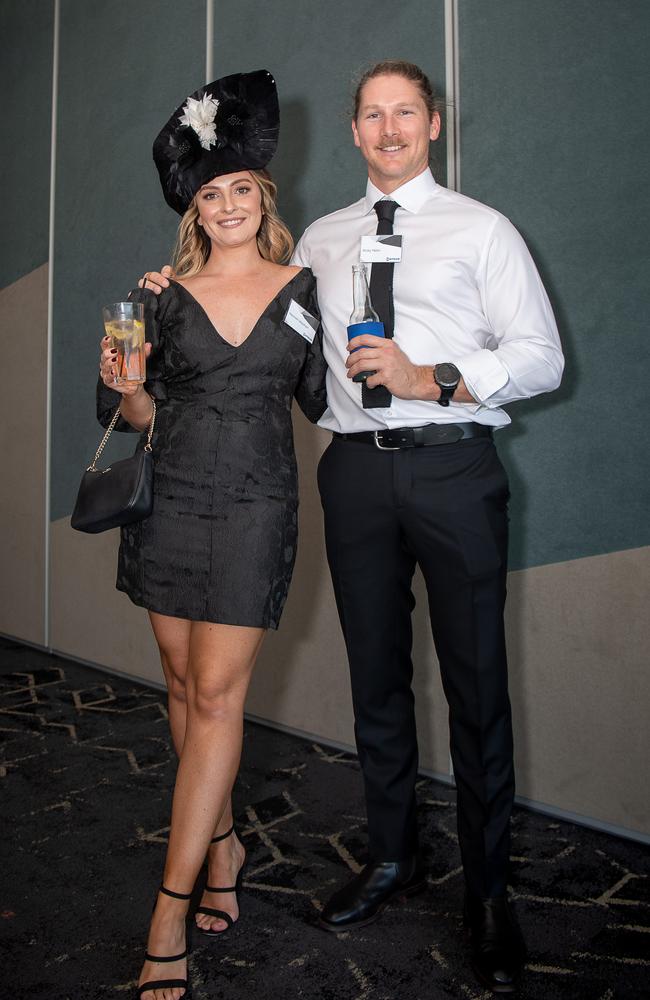 Hannah Urquhart and Ricky Yates at the 2023 Darwin Derby day. Picture: Pema Tamang Pakhrin