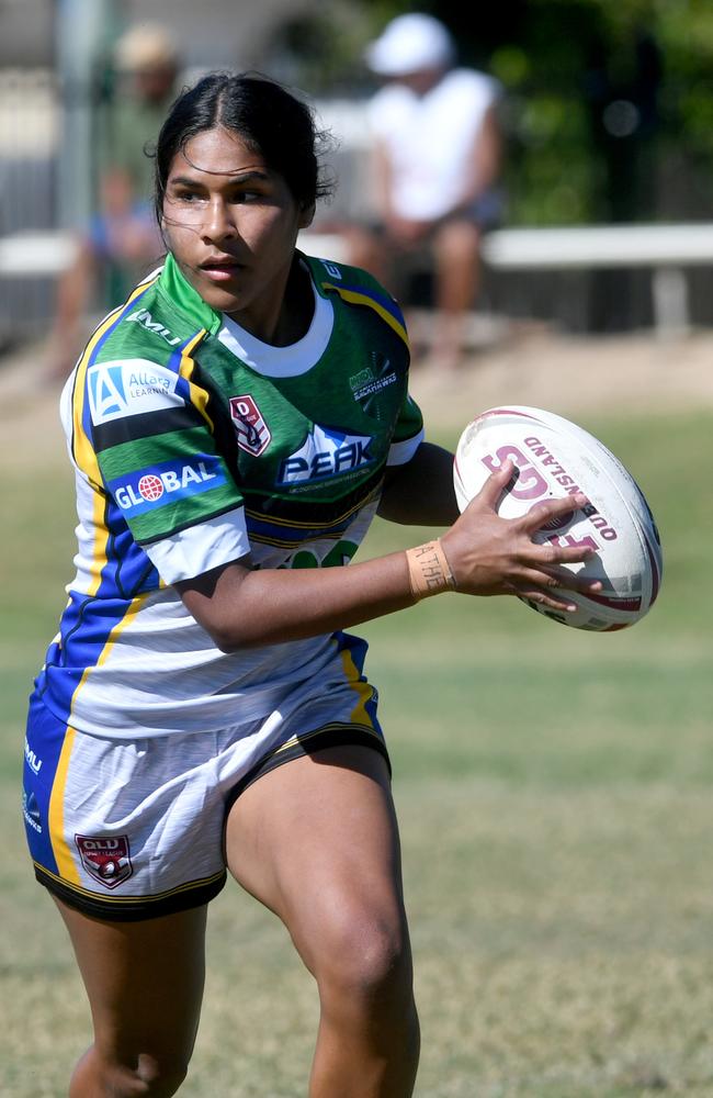 North Queensland U17 girls rugby League Championships. Townsville against Cairns. Townsville against Far North Queensland. Townsville's Jairel-Ellen Martin-savage. Picture: Evan Morgan