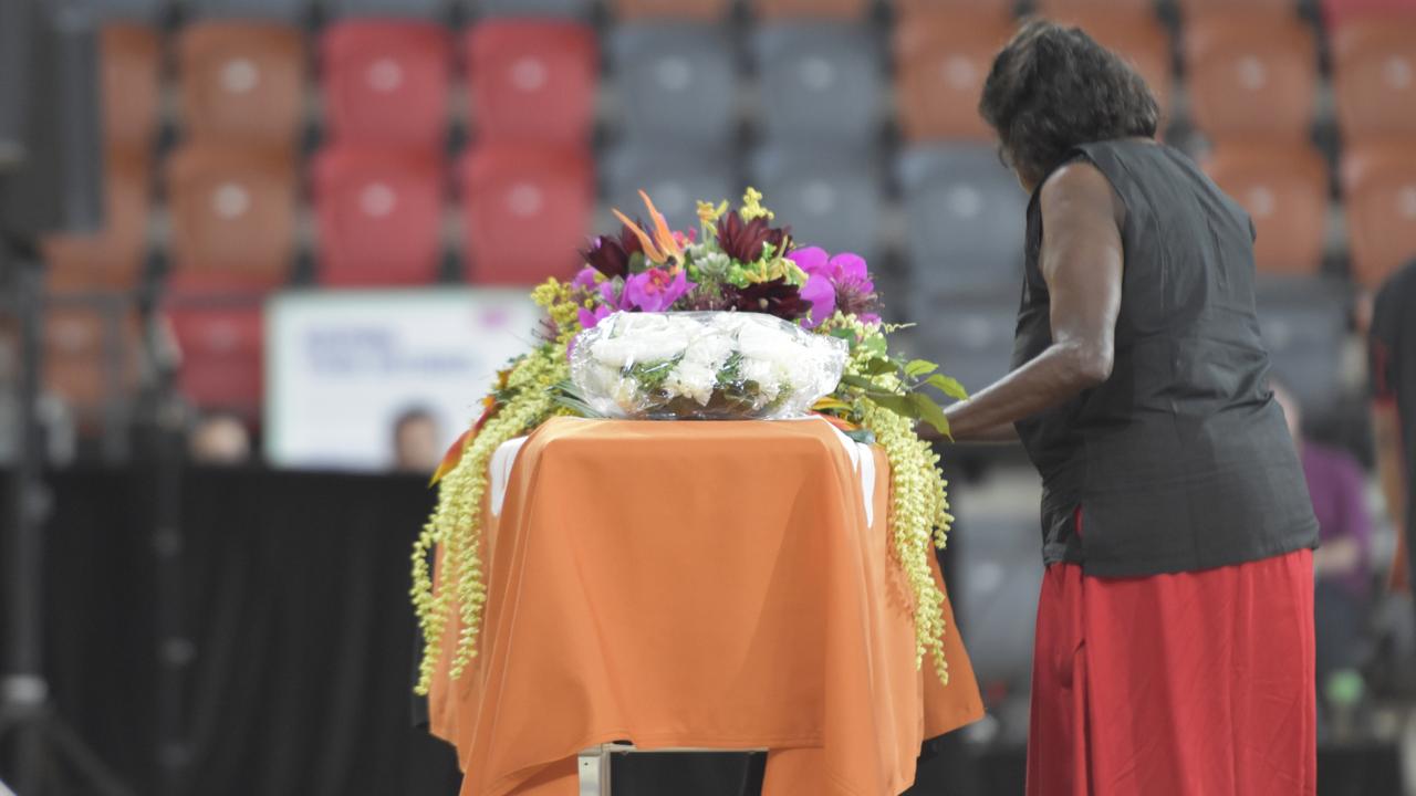 Mourners pay their final respects to Dr Bush Blanasi during his state funeral for on Friday, December 15.