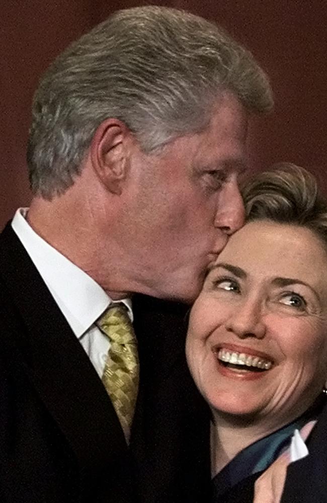 Then-US President Bill Clinton with his wife, First Lady Hillary Rodham Clinton, in Washington circa 1999. Picture: AP