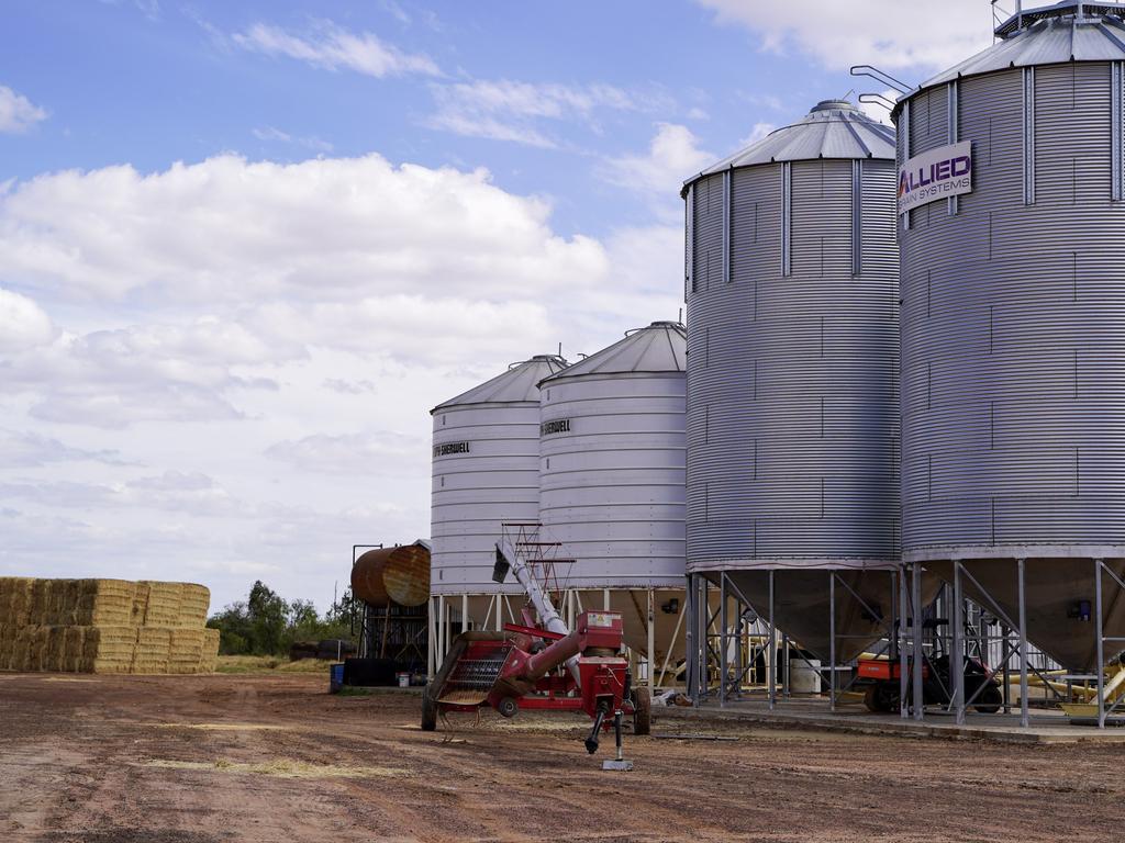 The feedlot at Signature Onfarm, a new abattoir built between Clermont and Moranbah Central Queensland. Owners Josie and Blair Angus hope to extend the feedlot from 2000 to 5000 head of cattle once the processing plant kicks off. Picture: Heidi Petith