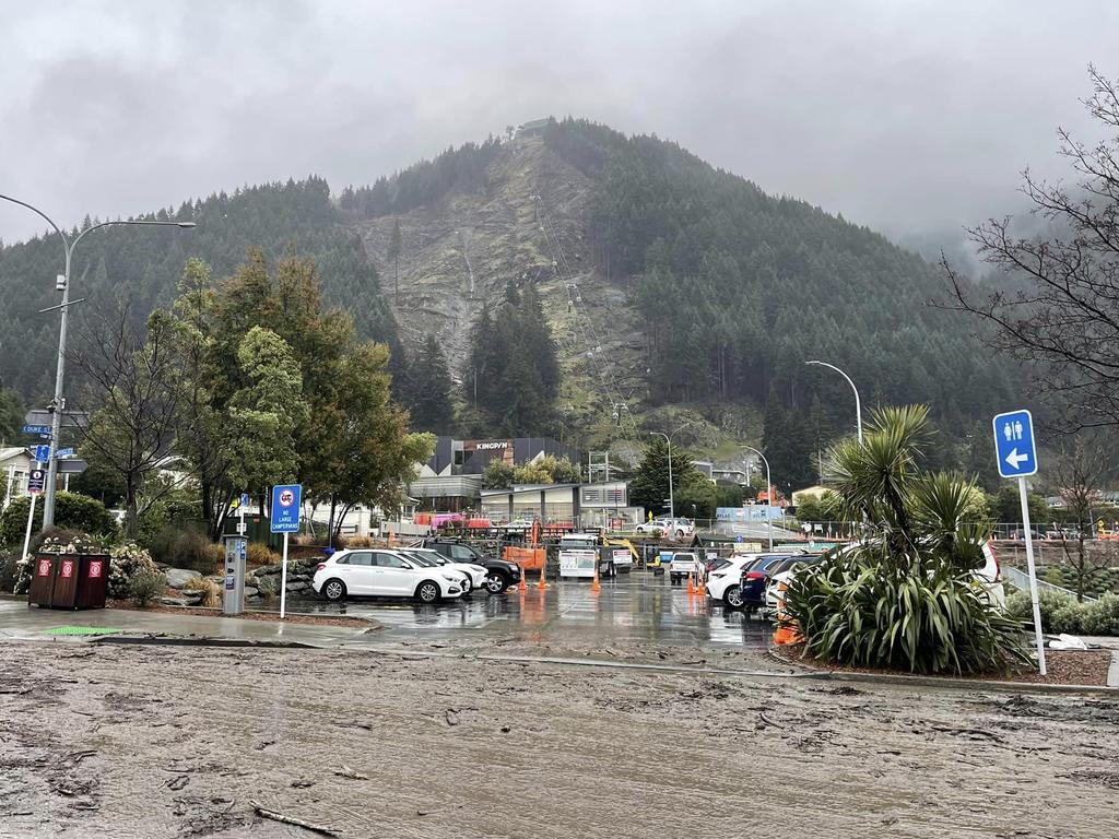 Mr Mooney shared images of the landslip near Queenstown’s Skyline Gondola. Picture: Facebook/Joseph Mooney