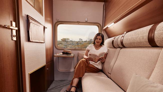 The new Gold Premium twin cabin on The Ghan, Journey Beyond.