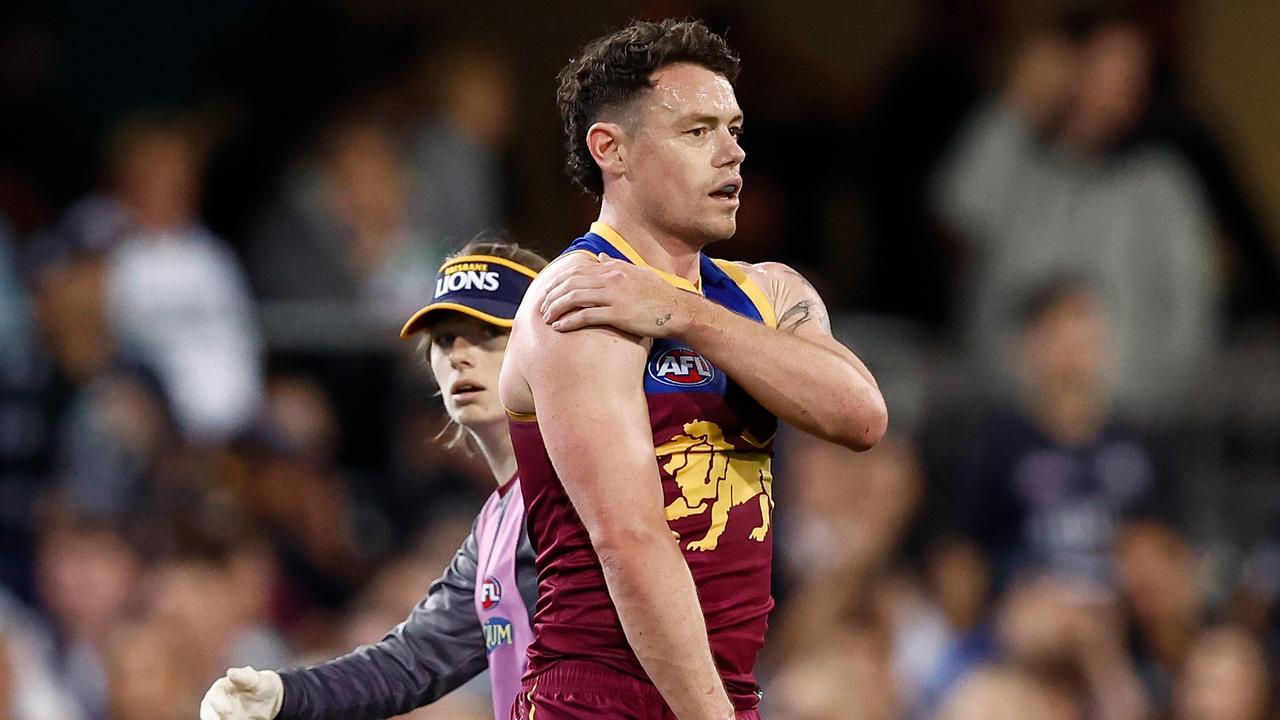 There are no concerns over Lachie Neale’s shoulder. Picture: Michael Willson/AFL Photos via Getty Images