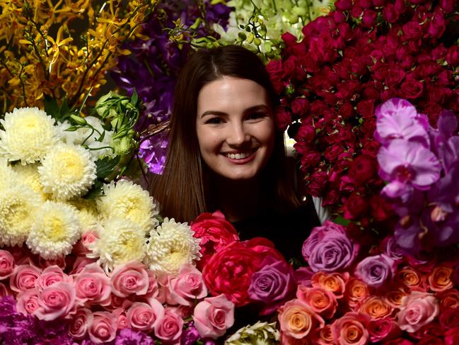 Demi-May Pearce at the Townsville Flower Market. Picture: Evan Morgan