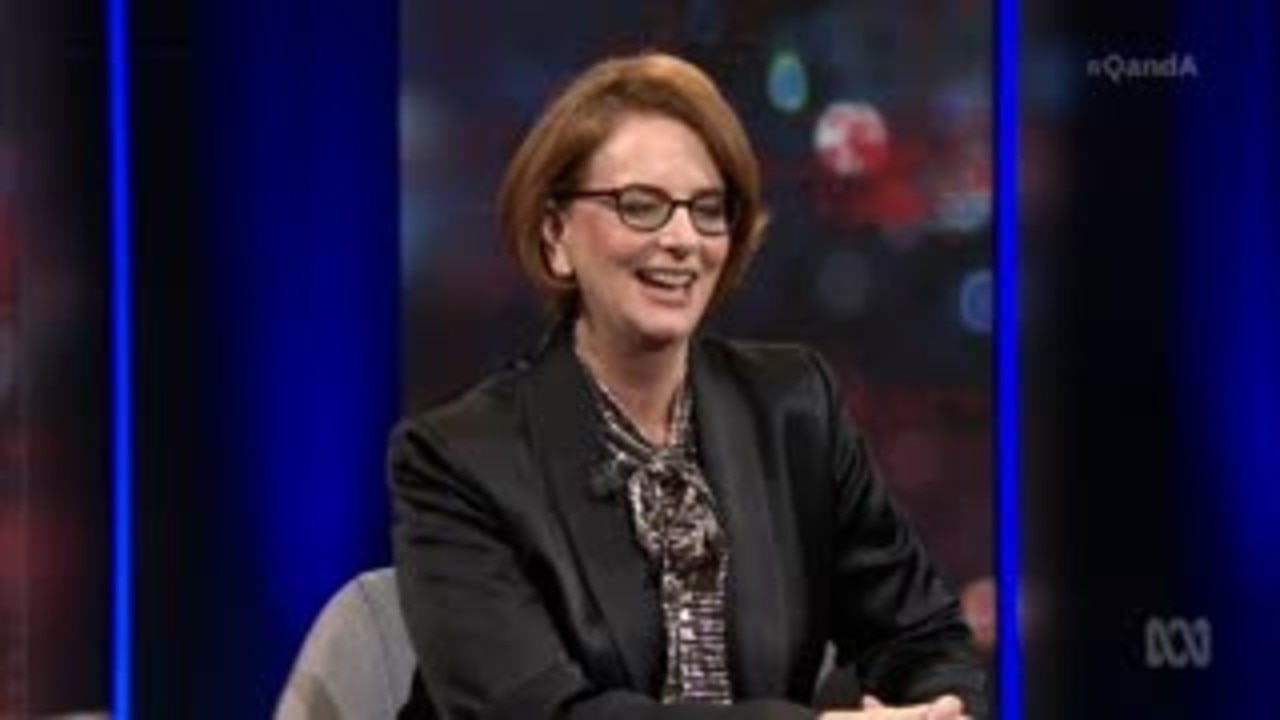 Julia Gillard cracked a hilarious joke at Tony Abbott's expense. Picture: ABC