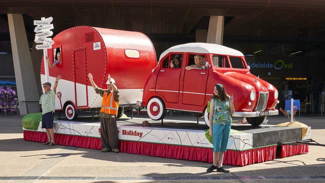 The Summer Holiday float debuted at the 2021 Christmas Pageant. Picture: Matt Loxton