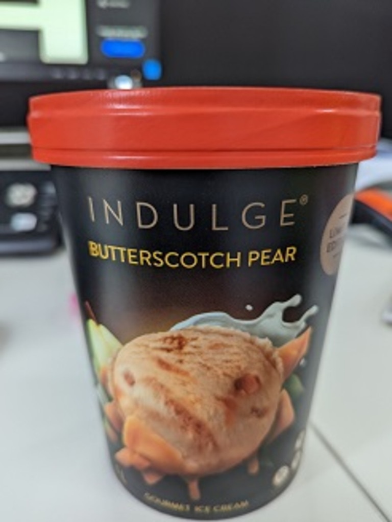 ALDI is conducting a recall of Indulge Butterscotch Pear Gourmet Ice Cream (1 Litre).