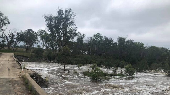 Water flowing into Leslie Dam after huge November rains. Photo Warwick Tackle and Tusk / contributed