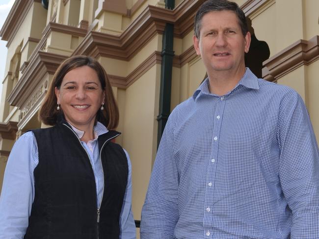 Deb Frecklington hopes not to meet a similar electoral fate to Lawrence Springborg.