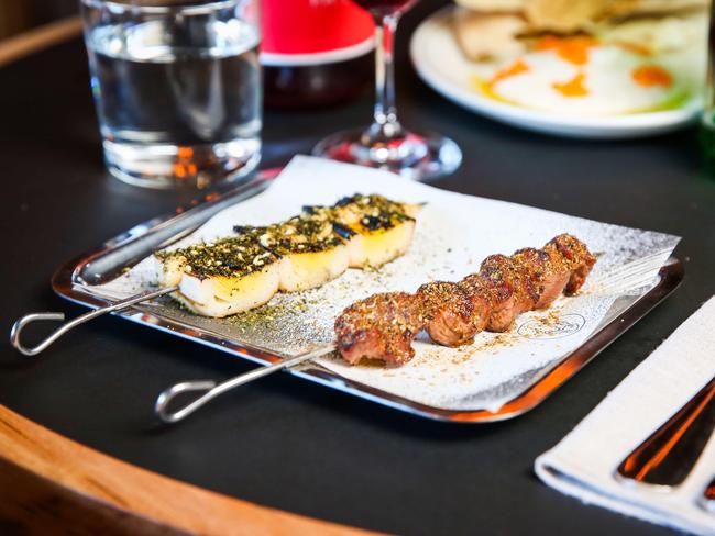 Leek and lamb skewers are a winner. Picture: Nicole Cleary