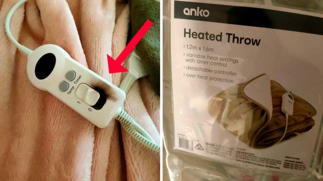 The ANKO throw that heated up and burnt out. Image: Supplied