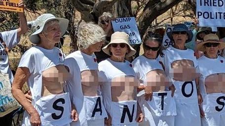 Three women were arrested after protesting during the Tour Down Under in South Australia. Picture: Extinction Rebellion.