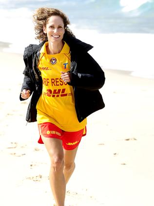 Mrs Hawkins is a Coogee Surf Life Saver. Picture: John Appleyard