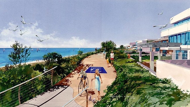 Designs for the Charles Sturt Council coast path at Hallam Tce, Tennyson, which was blocked last year. Picture: Supplied