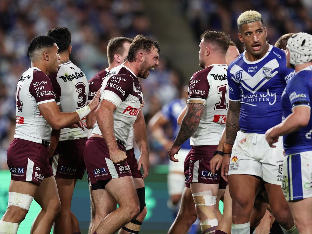 The Sea Eagles were too good for the Bulldogs when they met in Round 26. Picture: Getty Images