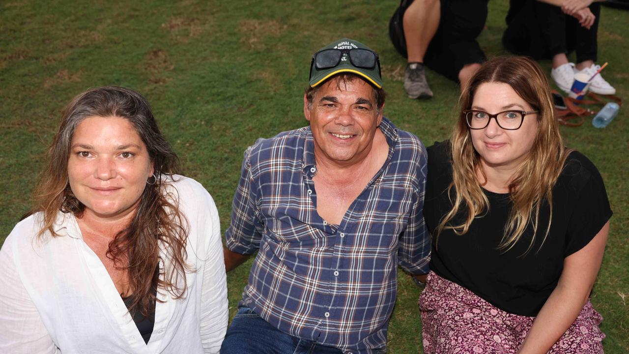 Shauna Klaas, Tim Klaas and Zoe Ramsden at the Lookout Festival 2024 at Broadwater Parklands for Gold Coast at Large. Picture: Portia Large