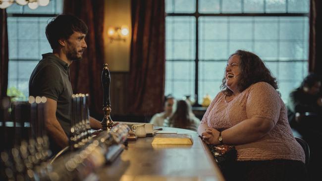 Richard Gadd as Donny Dunn, and Jessica Gunning as Martha, in Baby Reindeer. Picture: Ed Miller/Netflix