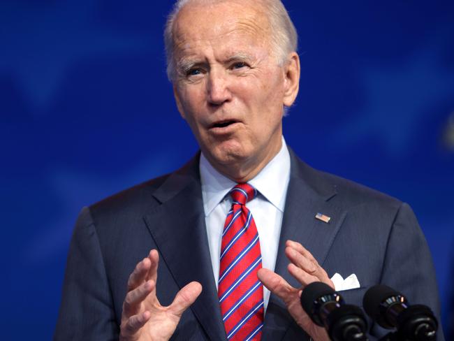 US President-elect Joe Biden says that he expects his January inauguration to be a scaled-down event. Picture: AFP