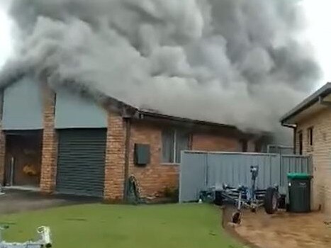 A house located at The Mainbrace, Yamba was completely destroyed by fire on Monday, October 25, 2021. Photo: Yamba Fire &amp; Rescue