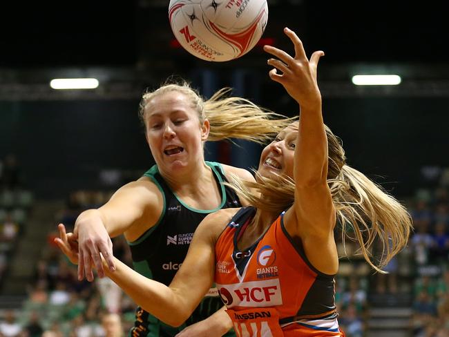 The Giants claimed victory - and second place on the Super Netball ladder - in a physical battle with the Fever.