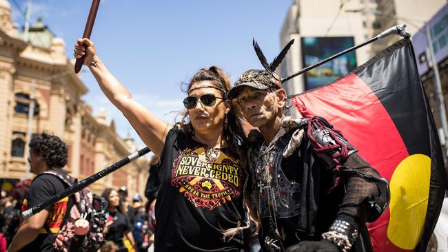 Lidia Thorpe at an ‘Invasion Day’ rally on January 26 in Melbourne. Picture: Getty Images