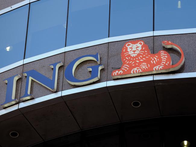 ** FILE ** A July 27, 2009 file photo of ING signage on the company's building in Sydney. ANZ Banking Group Ltd has bought the half of a wealth management joint venture with ING Group it doesn't already own for $1.86 billion (Euro 1.1 billion), as it looks to position in the wealth and life insurance market. (AAP Image/Paul Miller, file) NO ARCHIVING