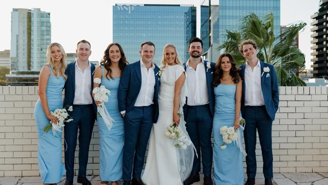The wedding of Molly Mee and Mitch Treleaven. Picture: Nicola Lemmon