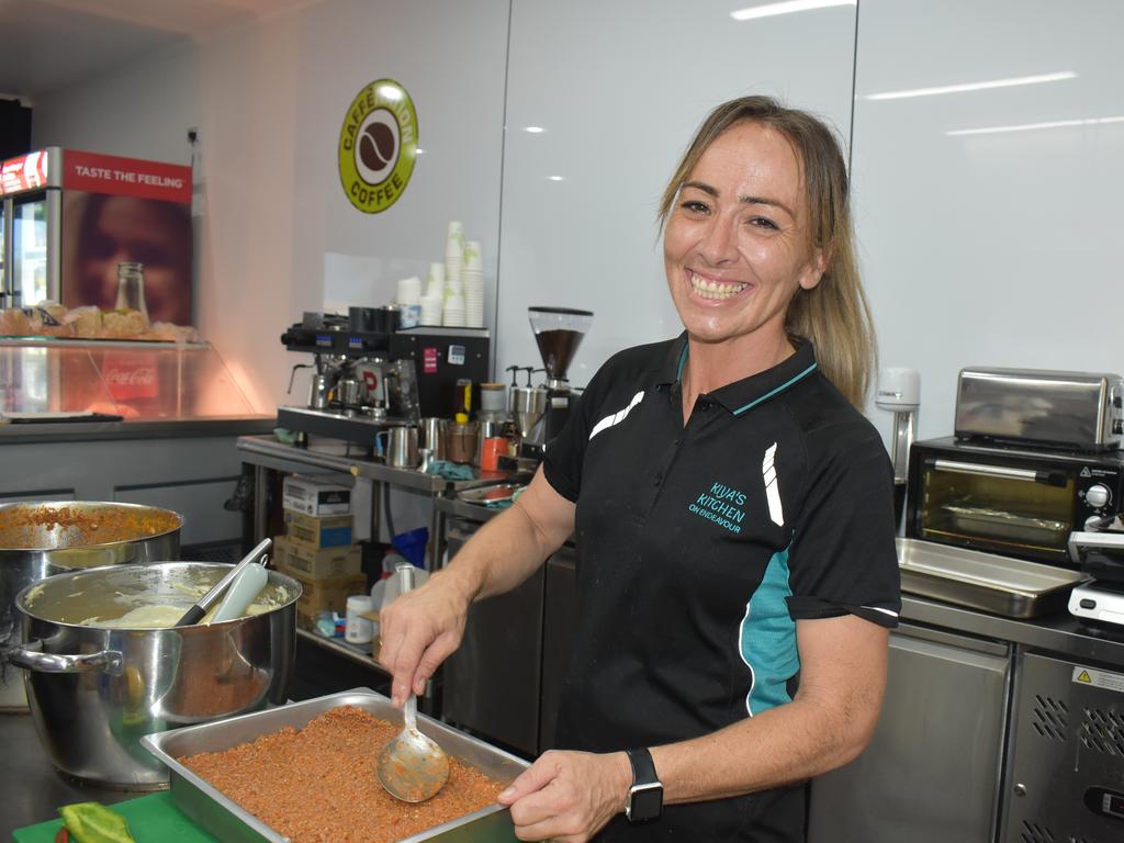 Kiya's Kitchen owner Kiya Fay preparing for opening night. Picture: Madeleine Graham