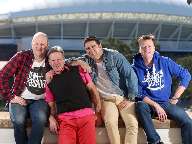 The 2014 Footy Show team: Billy Brownless, Sam Newman, Garry Lyon and James Brayshaw. Picture: Calum Robertson