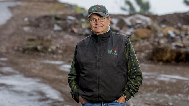 Binna Burra Lodge chairman Steve Noakes in front of the spot where the Binna Burra Lodge will be rebuilt after it was lost in the hinterland fires. Picture: Jerad Williams