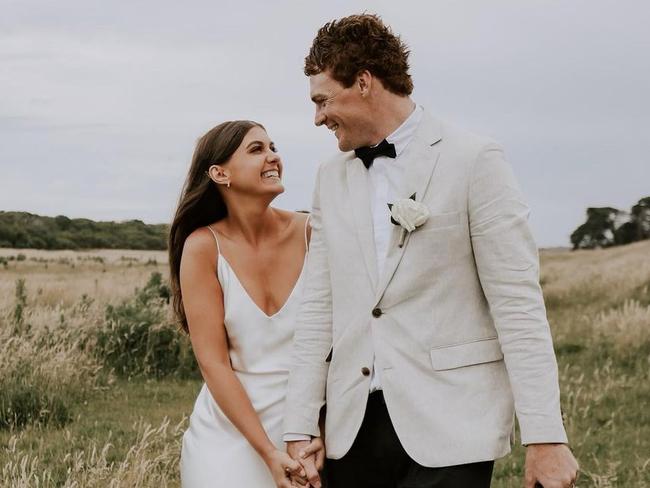 AFL star celebrates surprise wedding news