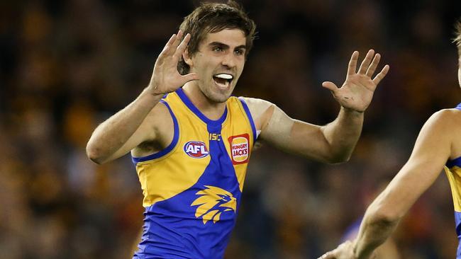 Andrew Gaff celebrates a goal. Picture: Michael Klein