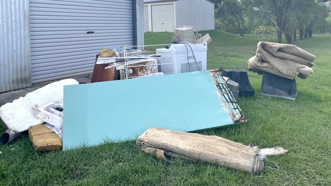 Some homes in Harwood were completely destroyed in the floods.