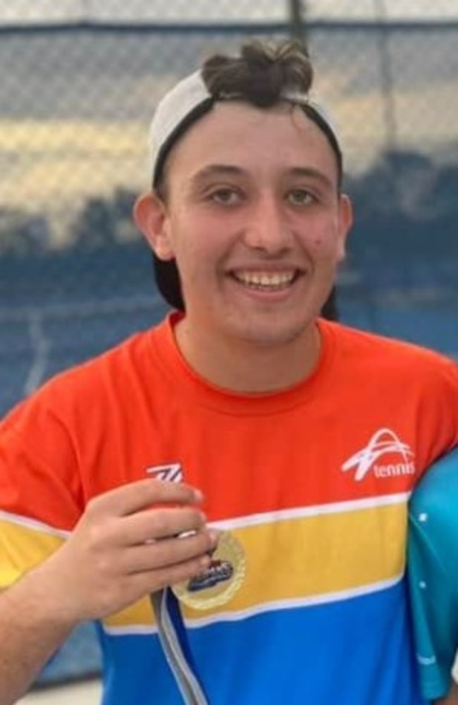 Jared Martins at the 2022 Junior Teams Carnival Title. Photo: Tennis Gold Coast.