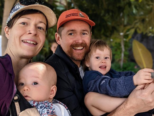 Katie and Luke Devitt, with daughter's Ava 8mths and Ruby 3yo - Photo Supplied