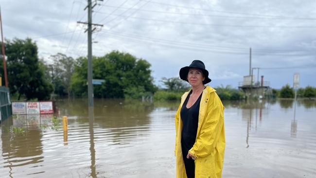 Catherine Hardy's Camden business Budget Greenslips has been flooded overnight. Picture: Annie Lewis