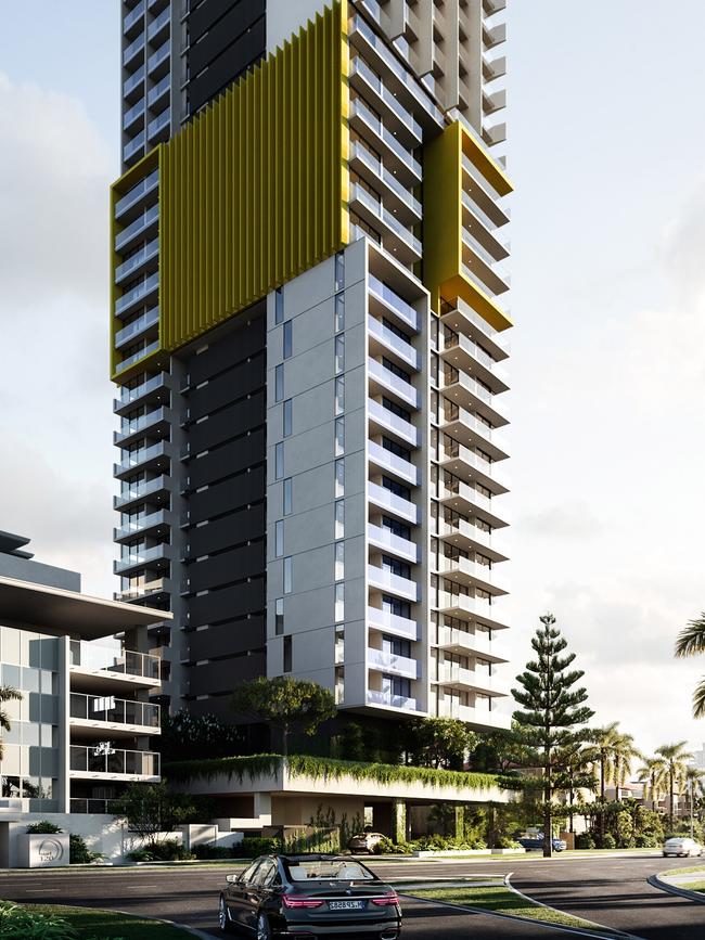 A development at 122-124 Surf Pde, Broadbeach.