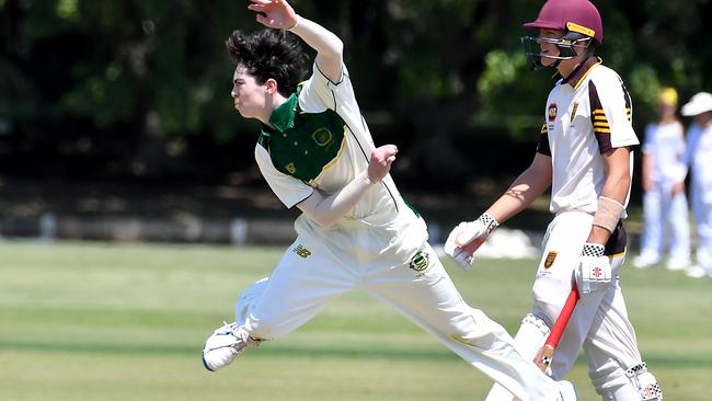 St Patrick's College bowler Matthew Pereira. Picture, John Gass