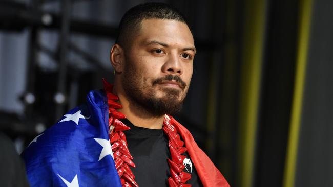 LAS VEGAS, NEVADA - MAY 22: Justin Tafa of New Zealand walks out prior to his heavyweight bout during the UFC Fight Night event at UFC APEX on May 22, 2021 in Las Vegas, Nevada. (Photo by Chris Unger/Zuffa LLC)